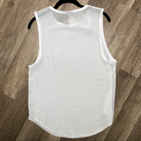 Fabletics Trisha Medium White Mesh Panel Tank Top - Picture 4 of 5